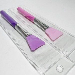 LOT 2 Silicone Face Mask Brush Beauty DIY Applicator Tools Makeup Pink Purple